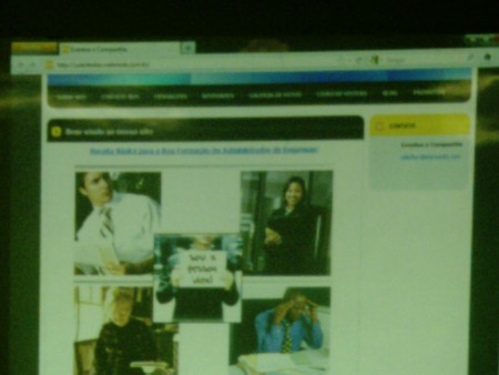 Foto 1- Pagina de lançamento do Blog Eventos e Companhia 06/06/2011